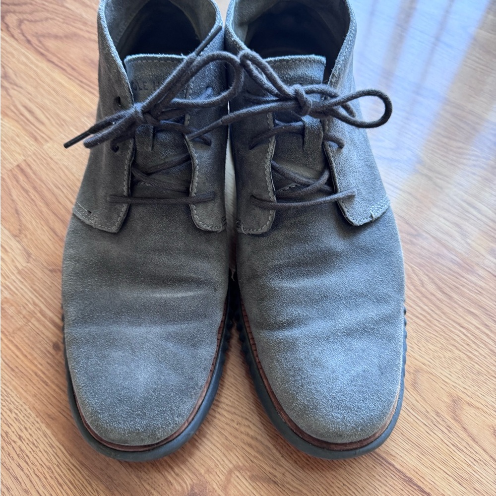 Cole Haan Men's Gray Suede Chukka Boots